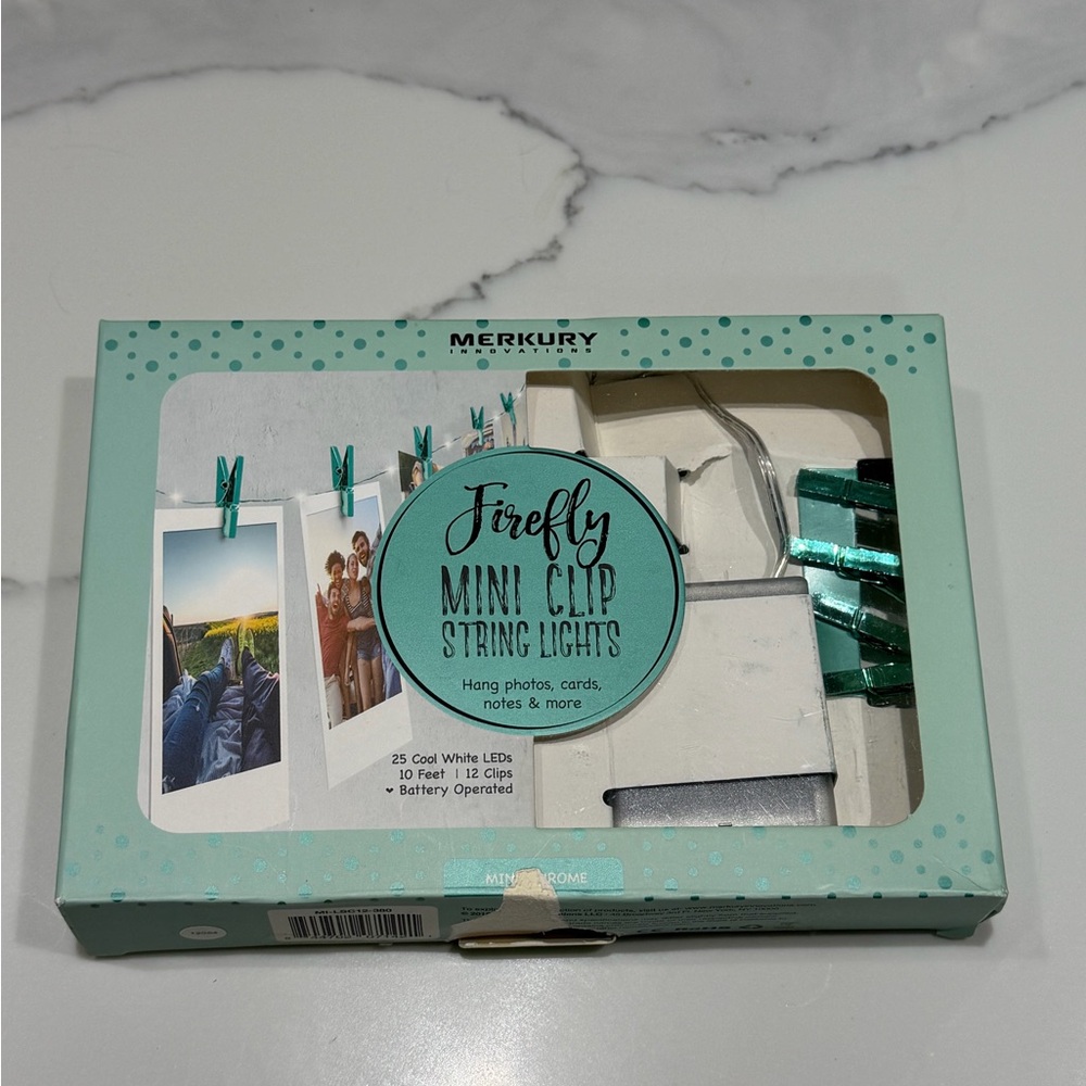 Merkury Firefly Mini Clip String Lights - Mint Green